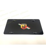 3D ABARTH Scorpion Logo Emblem Black Aluminum Vanity Front License Plate... - $40.83 CAD