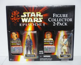 Star Wars Padme Naberrie &amp; Obi-Wan Kenobi Figure Collector 2-Pack MISP 1999 - £8.70 GBP
