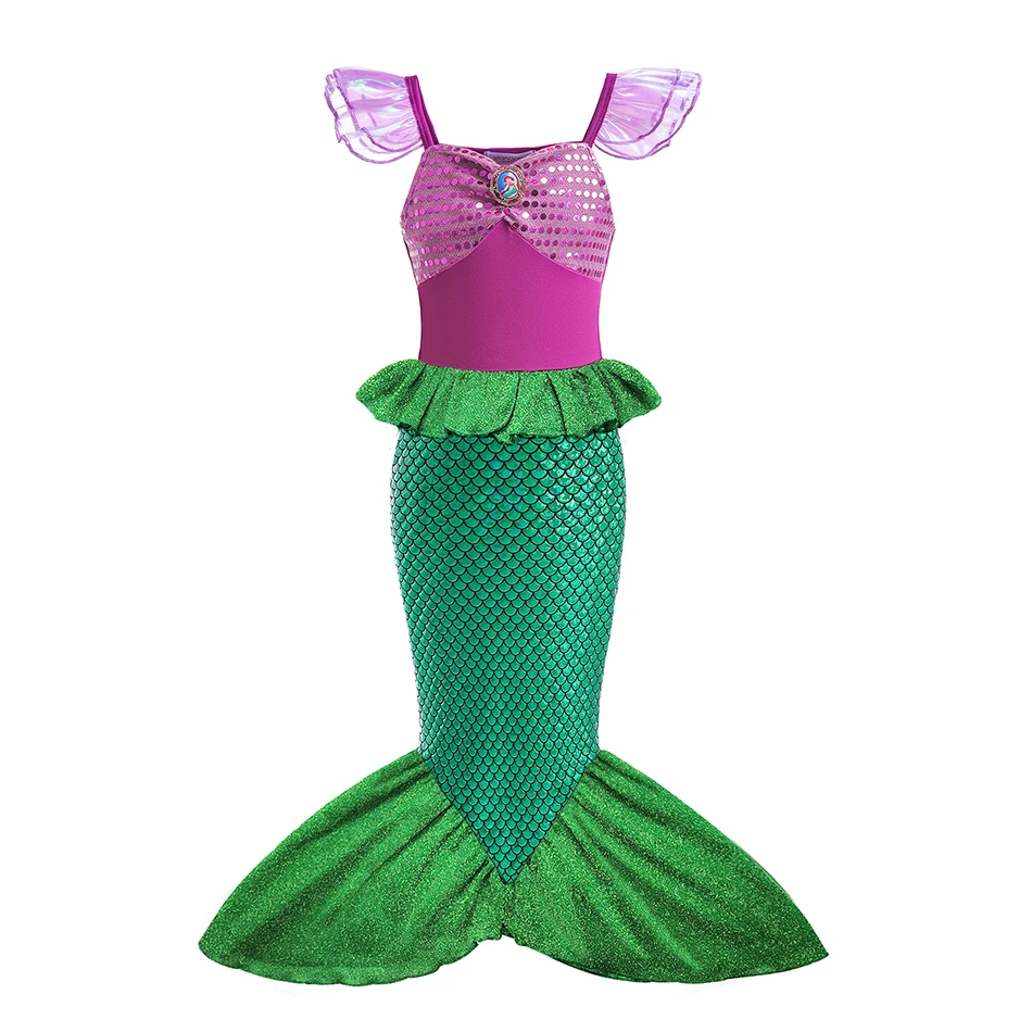 Play  Little Mermaid Ariel Princess Costume Play Dress For Girls CosPlay Play Ca - £31.10 GBP