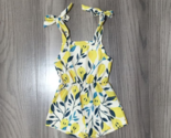 NWT Boutique Floral Girls Sleeveless Yellow Romper Jumpsuit Sunsuit Size... - £10.40 GBP