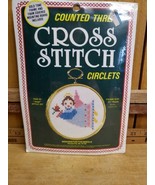 NEW Counted Thread Cross Stitch Circlets 3 3/4” Round “Angel” #331 &amp; 3.2... - $16.53