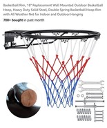 Airjam Basketball Rim 18&quot; Replacement Wall Mounted Outdoor Basketball Ho... - $1,691.23 MXN
