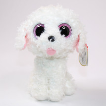 Ty Beanie Boos 6” Pippie The White Poodle Dog 2016 With Tags DOB 3/20 Pink Eyes - $7.84