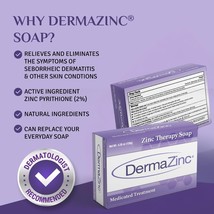 DermaZinc Zinc Therapy Soap 4.25oz - Medicated Bar for Eczema &amp; Psoriasi... - $9.99