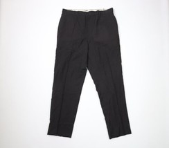 Vintage 30s Streetwear Mens 36x32 Pinstriped Wool Flat Front Pants Trousers USA - £142.40 GBP