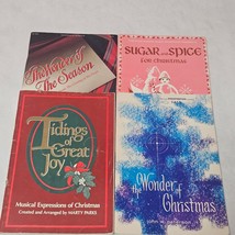 Christmas Religious Choir 4 Songbooks Lot  Wonder of Christmas Tidings Great Joy - $11.98