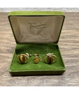 Vintage Puccini Collection Gold Tone Cuff Link Tie Clip Set Original Box... - $33.60 CAD