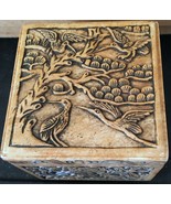 Intricately Carved Sandstone Chinese Trinket Box Dragons Brds Turtle 3 x... - £27.23 GBP