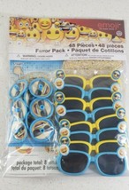 Emoji Favor Favor Kit for 8 Smiley Face Kids Birthday Toys Pack 48 Pieces NEW - £9.56 GBP