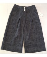 Canvasback Capri Pants Size 4 30 x 19 Women&#39;s Navy White Strip Crop USA ... - $9.99