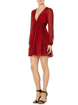 MICHAEL Michael Kors New Womens Red/Black Printed Ruched V-neck Dress  4   $160 - £94.47 GBP