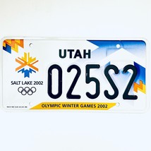 2002 United States Utah Olympic Winter Games Passenger License Plate 025S2 - £17.04 GBP