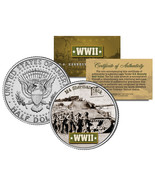 World War II M4 SHERMAN TANK JFK  Kennedy Half Dollar US Coin - $238.31 MXN