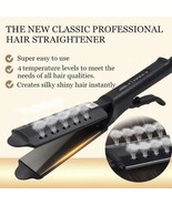 Steam Iron Hair Straightener Ceramic Ionic Four-gear Flat Iron Straighte... - £26.28 GBP