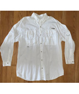 Men&#39;s Columbia PFG Size 2XT/2TL 2x Tall White Shirt Long SL Vented Back ... - $29.69