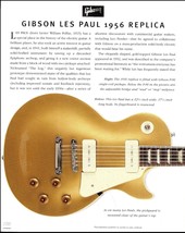 Gibson Les Paul 1956 Replica Gold Top guitar history article 2-page print - £3.38 GBP
