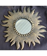 Beautiful Pressed Tin Small Decorative Wall Mirror – SUN/STARBURST DESIG... - £31.13 GBP