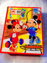 Vintage Mickey &amp; Minnie Mouse Jigsaw Puzzle (100 Pieces) COMPLETE! - £15.69 GBP