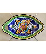 HERNANDEZ Talavera Colorful Mexican Folk Art Handled Pottery Dish Wall D... - $24.40