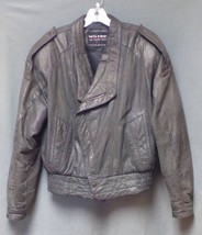 Wilsons Leather Waist Jacket (Fully Lined) Men&#39;s Size Small Padded Shoulders - £47.44 GBP
