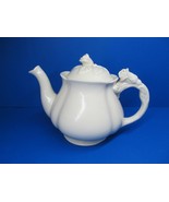 Godinger And Company White Porcelain 6&quot; Rose Embossed Tea Pot   - £25.03 GBP