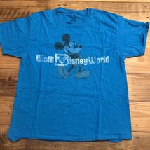 Walt Disney World Retro Look Teal Classic Crew Neck Tshirt Men's Size L - $11.88