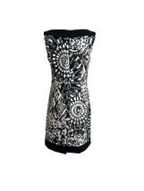 Dress Barn Womens Dress Size 6 Black White Sleeveless Geometric Stretch - £15.68 GBP