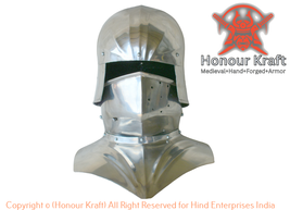 helmet armor Sallet helmet with Bevor Gothic Style for LARP/Reenactment/... - $257.20