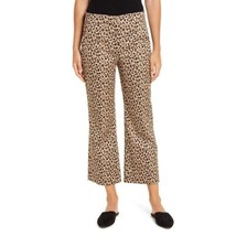 NWT Womens Size 0 0x26 J. Crew Tan Leopard Print Chino Crop Flare Pants - £23.99 GBP