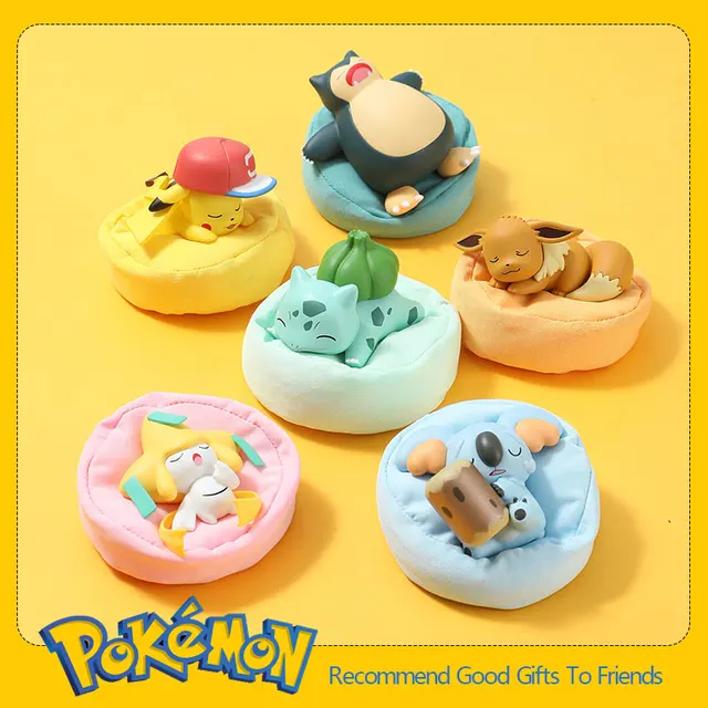 Anime Figures Pokemon Pikachu Bulbasaur Toys Model Snorlax Action Figure Cartoon - $6.93