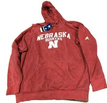 NWT New Nebraska Cornhuskers adidas Prep Pigment Dyed Small Hoodie Sweatshirt - £35.52 GBP