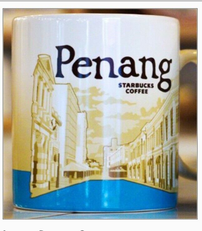 STARBUCKS PENANG ISLAND MALAYSIA Coffee Mug 16oz Global Icon City Collector - $60.90