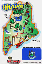 Maine State Map Die Cut Sticker - £3.92 GBP