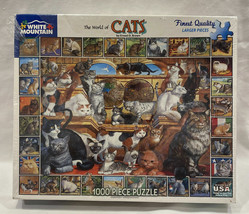 WHITE MOUNTAIN 1000 PIECE &quot; THE WORLD OF CATS&quot; JIGSAW PUZZLE-NEW - £39.30 GBP