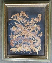 Vintage Dried Flower Collage Framed Under Glass 8.5 x 10.5&quot; by Heloise N C USA - £15.16 GBP