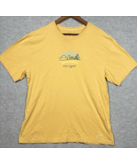 Life is Good Mens T-shirt Sz L Tee Yellow Sunset Beach Dog Casual Cotton - $13.83