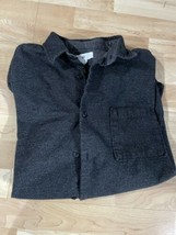 Bp. Grey Grindle Flannel Cotton Button Down Shirt Men’s Medium Pocket - $40.52 CAD