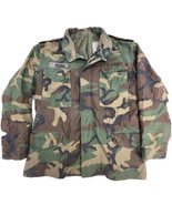  US ARMY Military Cold Weather Field Jacket Coat Camo Medium Reg w Liner - £37.44 GBP