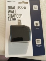 Vivitar Dual USB A Wall Charger 2.4 AMP - $8.42