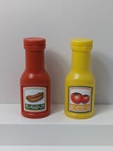 Step 2 Pretend Play Kitchen Replacement Plastic Ketchup Mustard Bottles - $9.89