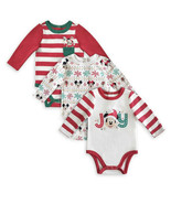 Disney Store Mickey Mouse &amp; Friends Holiday Bodysuit Set for Baby Sz 0-3... - £23.32 GBP