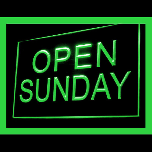 120102B Open Sunday shop Convenient All Day Invite You Night Time LED Li... - $21.99