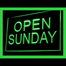 120102B Open Sunday shop Convenient All Day Invite You Night Time LED Li... - £17.29 GBP