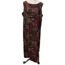  Vintage Danny &amp; Nicole Plus 18W Boho Maxi Dress Sleeveless Patchwork 90s - $27.54