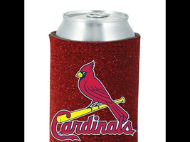 ST. LOUIS CARDINALS BLUNG SPARLY GLITTER BEER KOOZIE - $8.00