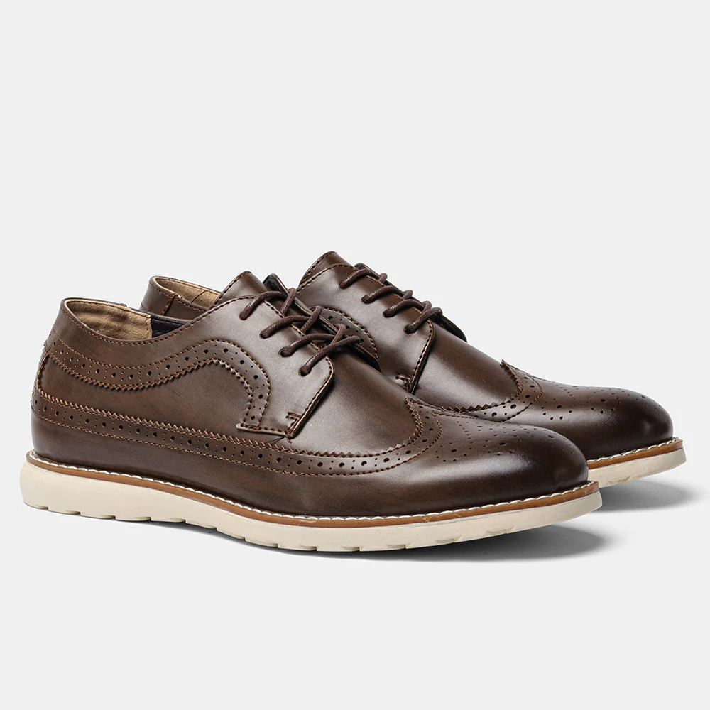 Brogue Man Casual Shoes Fashion Comfortable Brand Men Derby Shoes #Kd526 - £42.89 GBP
