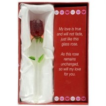 Forever Glass Rose with Poem ~ Valentines Day or Special Occasion ~ Say ... - £6.19 GBP