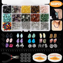 933X DIY Irregular Chips Stone Bead Bracelet Necklace Natural Jewelry Ma... - $46.63