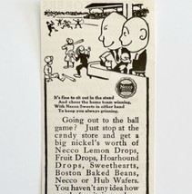 1916 Necco Wafers Sweets Baseball Advertisement Candy DWMYC2 - £7.89 GBP
