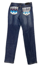 Coogi Skinny Straight Denim Stretch Pants Embroidered Pockets Jeans Size 11/12 - £15.73 GBP